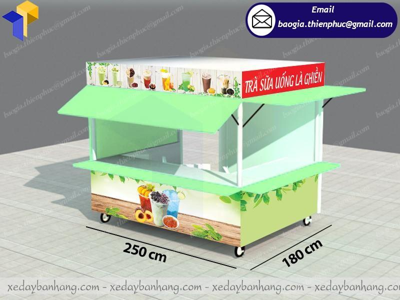 gia công ki ốt bán trà sữa đẹp