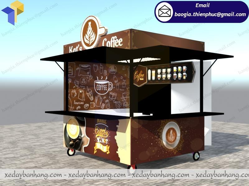 gia công quầy kiot bán cà phê độc lạ