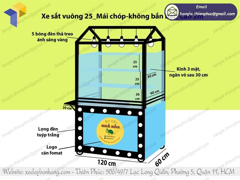 gia công tủ sắt bán cá viên chiên đẹp