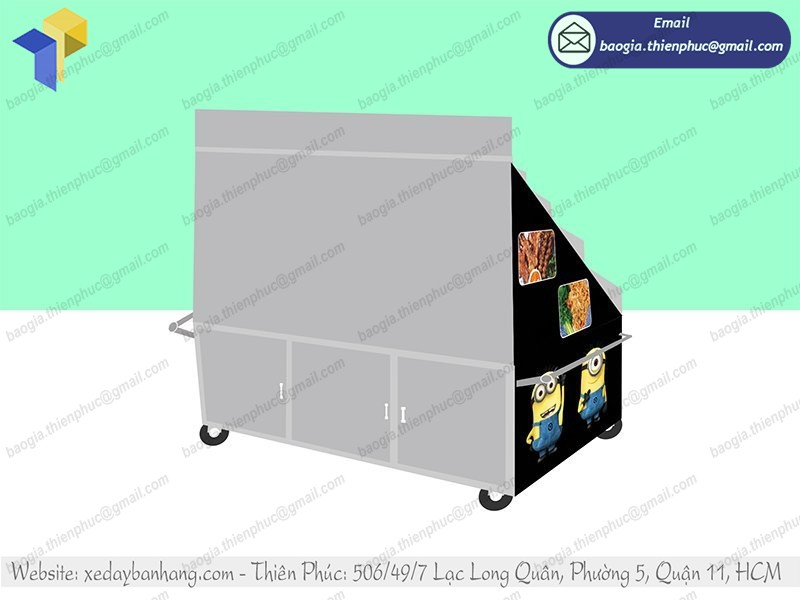 gia công tủ sắt bán xiên nướng