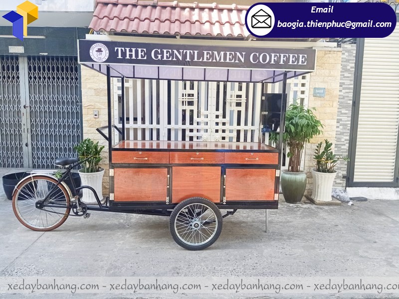 đóng xe đạp xích lô bán cà phê