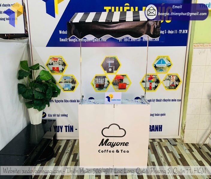 giá xe trà cafe gấp gọn