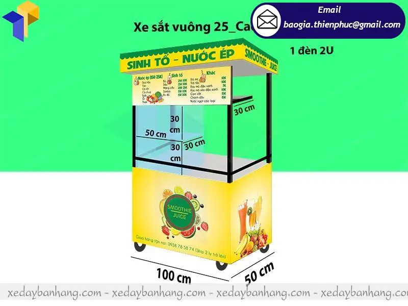 hình ảnh tủ bán sinh tố nước ép hoa quả