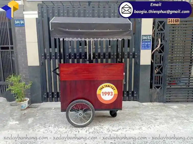in ấn xe đạp trà trái cây di động
