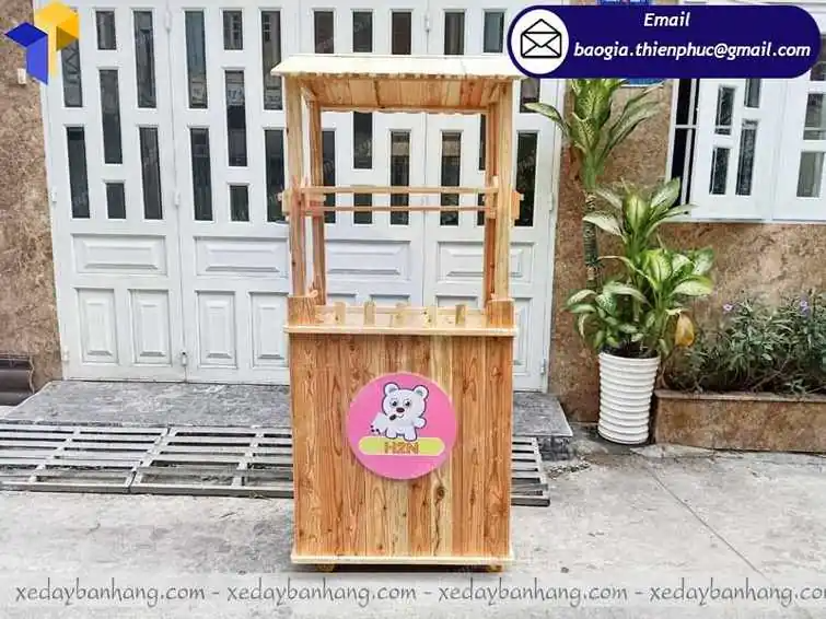 kinh doanh xe tủ gỗ trà sữa mang về