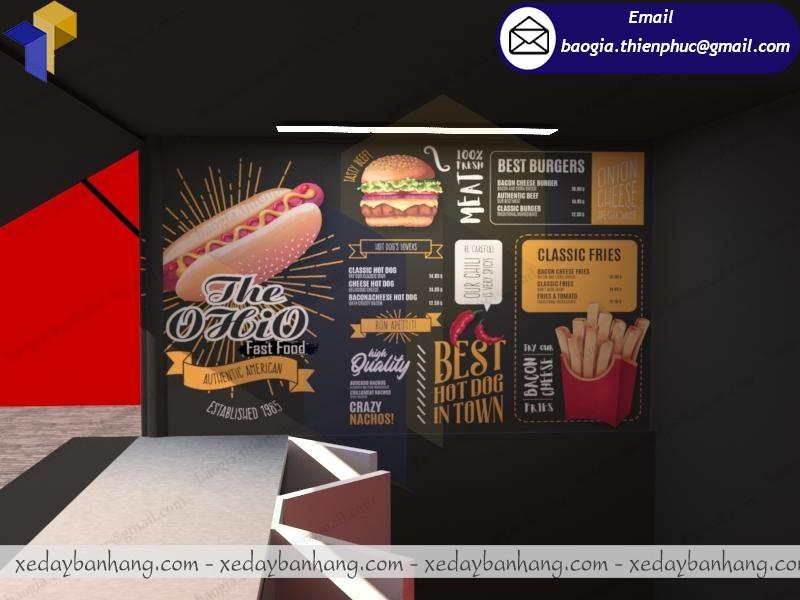 kiosk bán thức ăn nhanh di động tây ninh