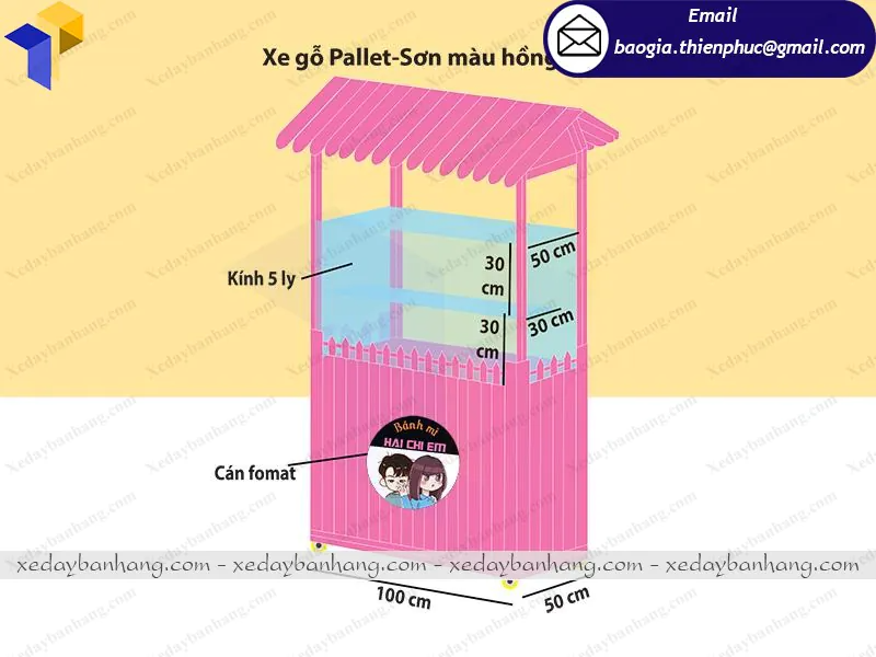 mẫu tủ bán bánh mì dễ thương đẹp