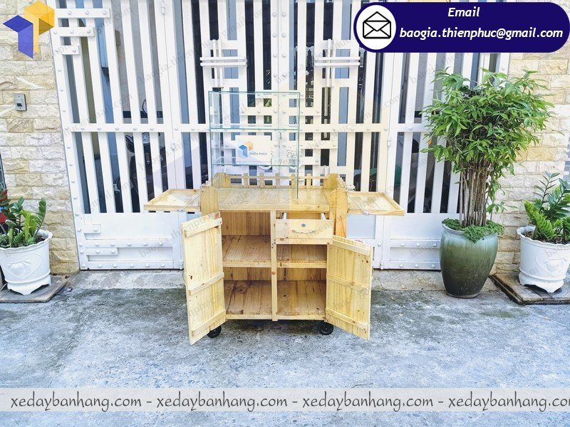 mẫu tủ gỗ bán xiên que giá rẻ