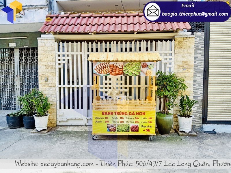 mẫu xe bán bánh trứng gà non đẹp