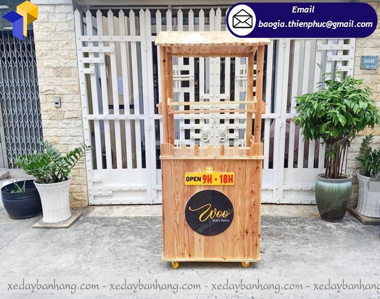 xe gỗ pallet bán hàng di động