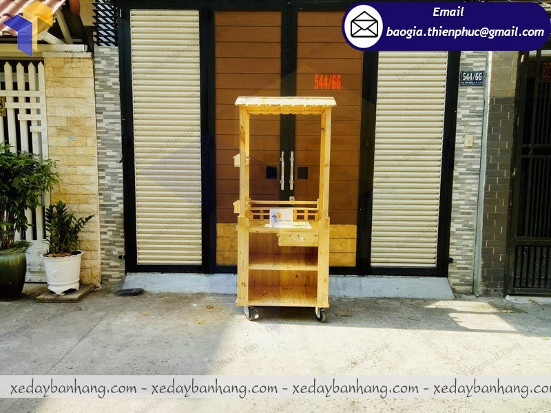 mẫu xe gỗ bán xiên que đẹp