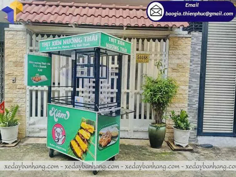 mô hình tủ bán xiên que di động