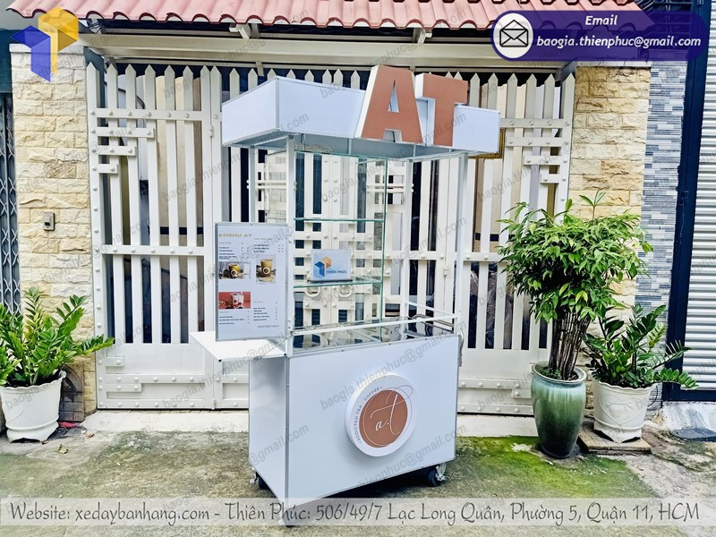 mô hình xe bán cafe nguyên chất đẹp