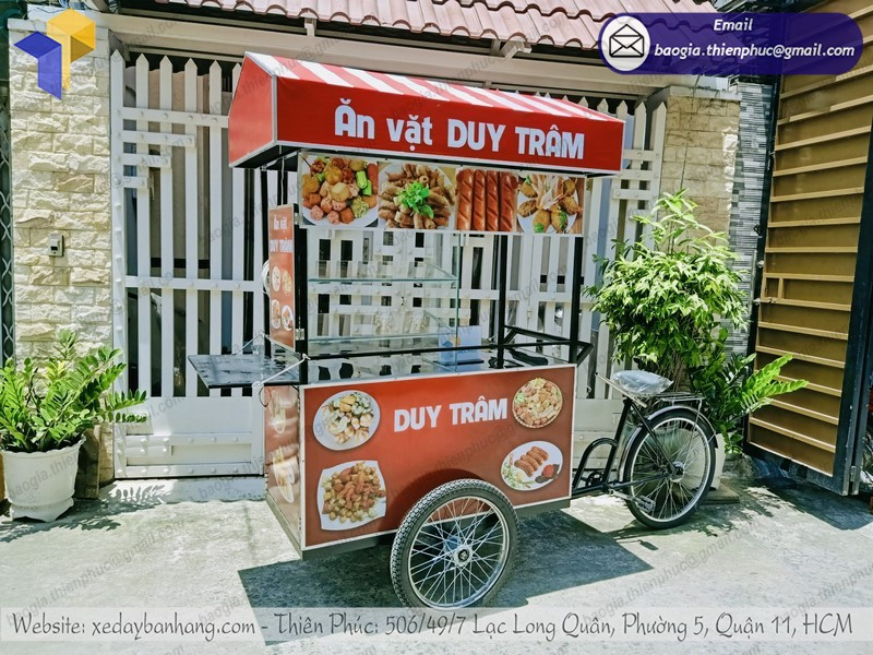 mô hình xe bike bán cá viên chiên
