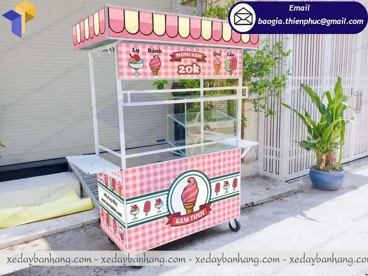 mô hình xe đẩy bán kem que