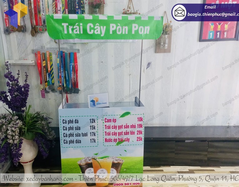 mua quầy lắp ráp bán nước trái cây