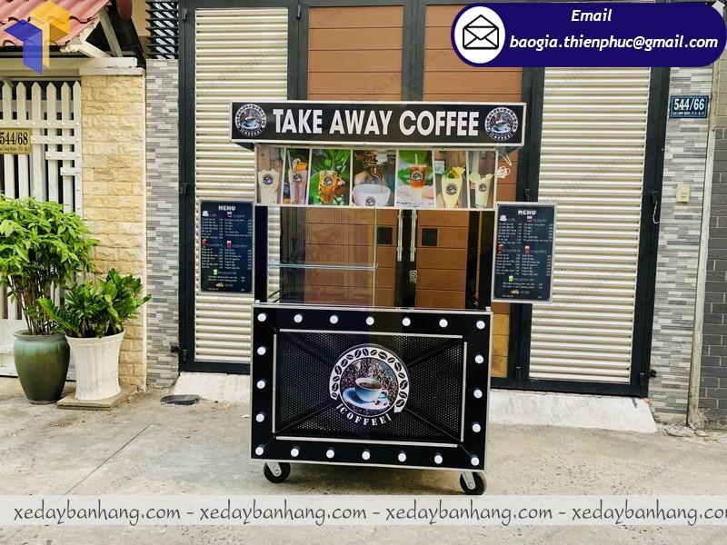 xe đẩy bán cà phê mang đi