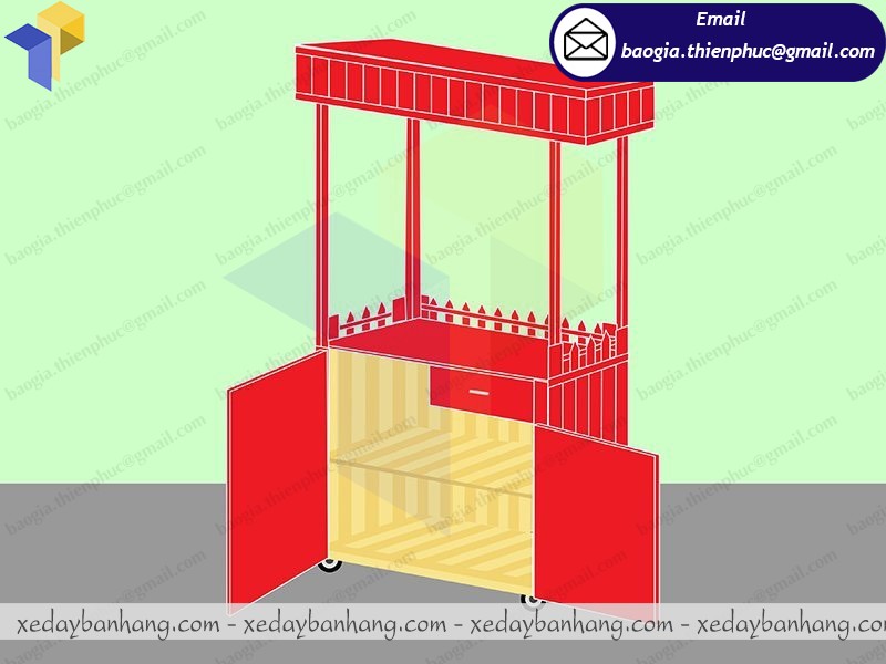 mua xe bán xiên que bằng gỗ giá rẻ ở đâu