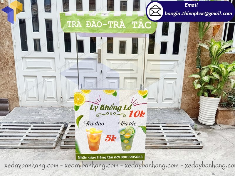 nơi cung ứng quầy booth lắp ráp bán trà đào