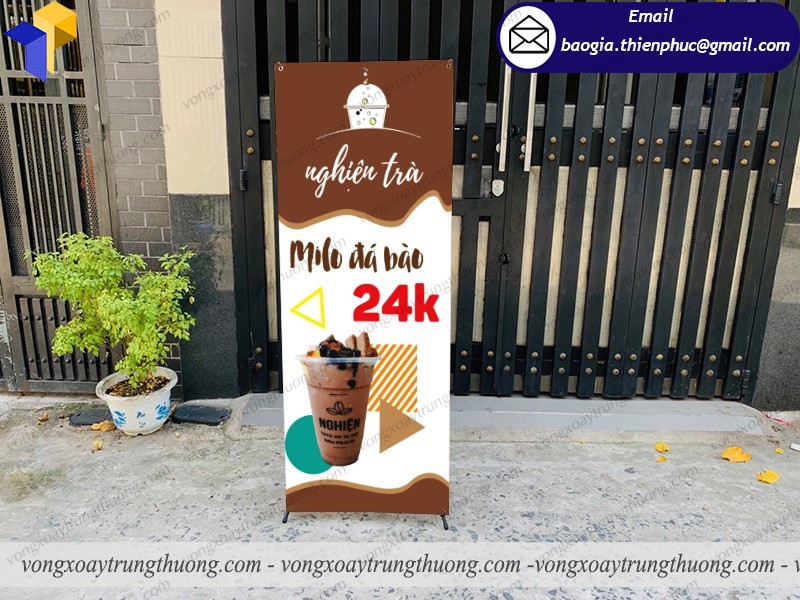 ở đâu bán standee x khai trương quán trà sữa đẹp