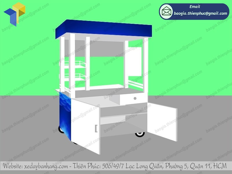 quầy bán cà phê rang xay lưu động