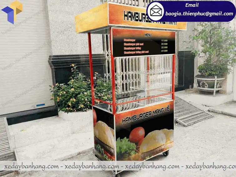 quầy bán hamburger take away giá rẻ