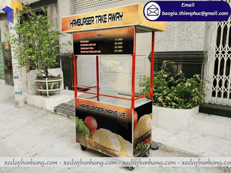 quầy bán hamburger take away mang về