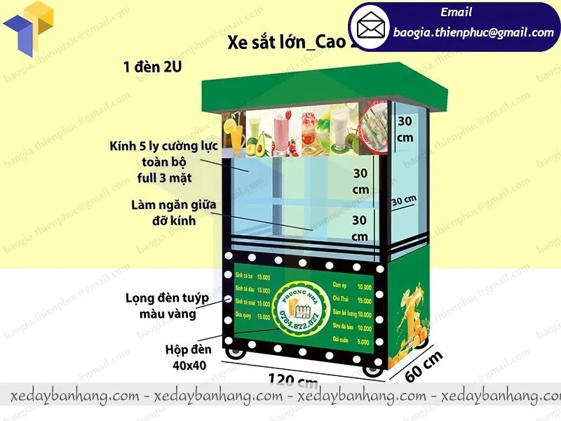 quầy bán nước ép nguyên chất giá rẻ