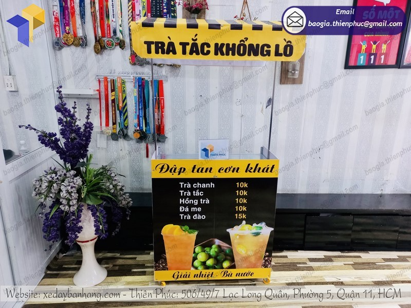 quầy bán trà tắc vỉa hè di động