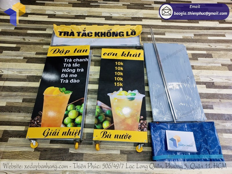 quầy bán trà tắc vỉa hè