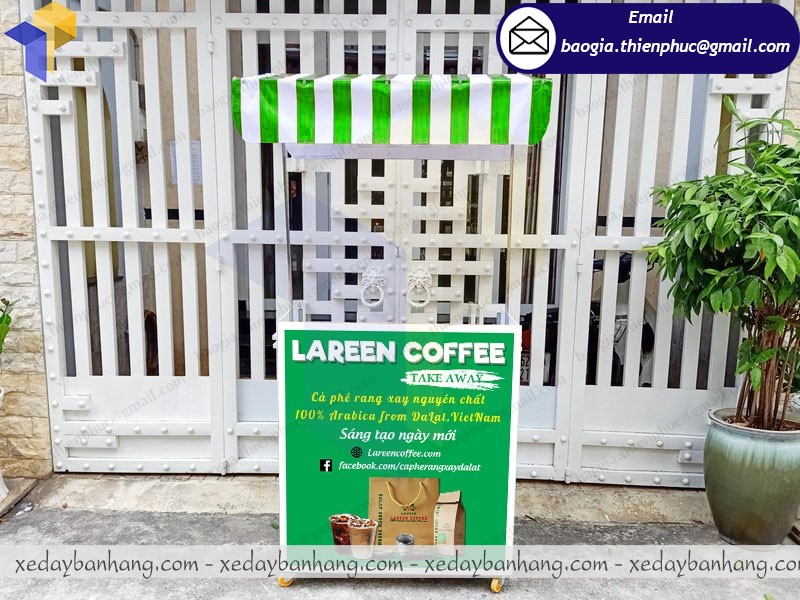 quầy  booth lắp ráp bán cafe rang hạt giá rẻ
