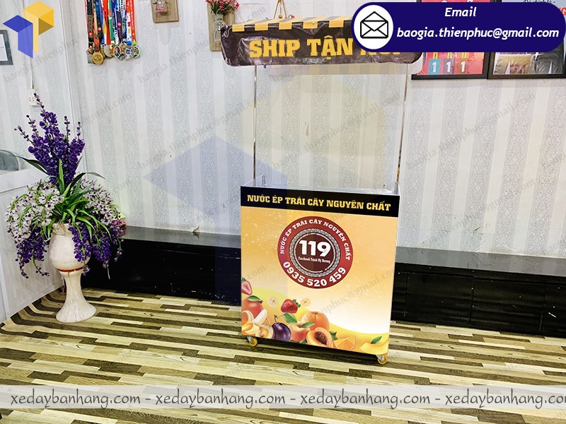 quầy booth lắp ráp bán trái cây đẹp