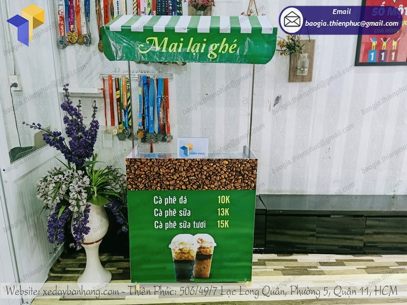 quầy cafe pha máy di động