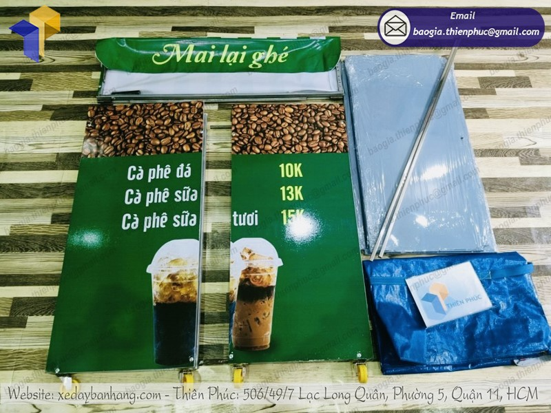 quầy cafe pha máy