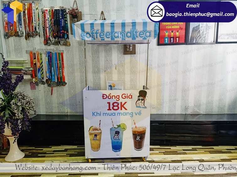 quầy lắp ráp bán cà phê phố 18k