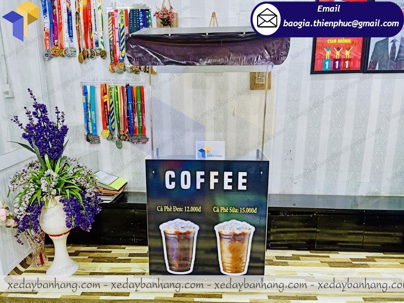 quầy lắp ráp bán cafe sữa đá