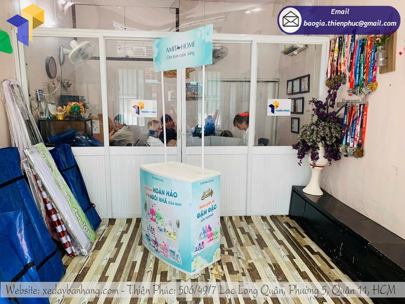 booth gấp gọn nhựa đẹp