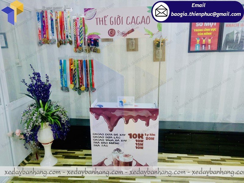 quầy sampling sắt bán cacao giá rẻ