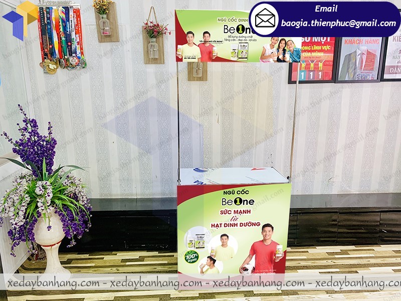 quầy sampling sắt bán ngũ cốc dinh dưỡng giá rẻ