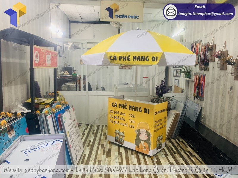 quầy xe cà phê lắp ráp đẹp