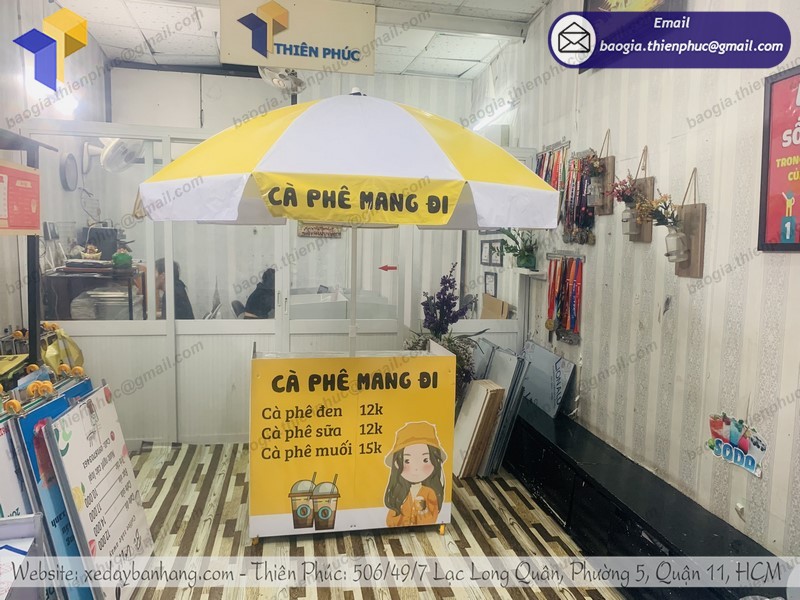 quầy xe cà phê lắp ráp tphcm
