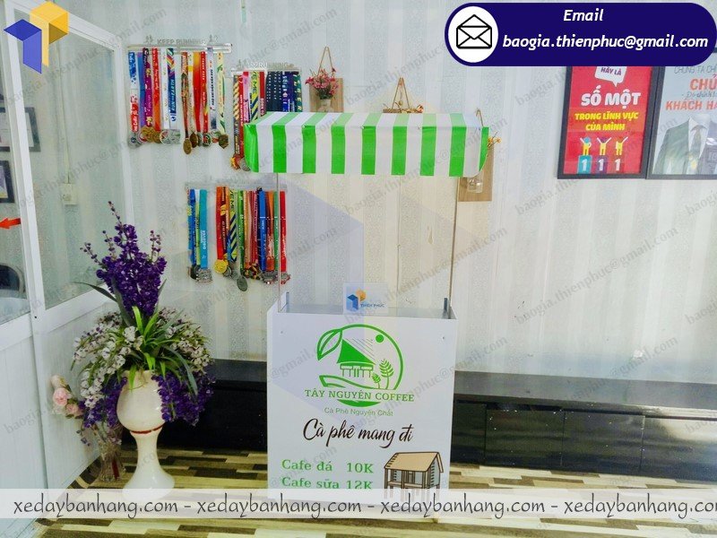 quầy xe lắp ráp bán cafe tây nguyên đẹp