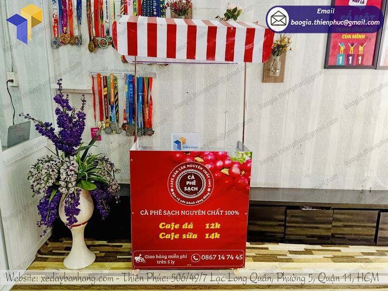 xe bán cafe rang xay di động
