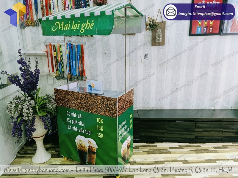 sản xuất quầy cafe pha máy