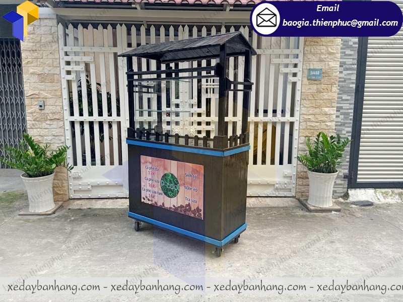 sản xuất tủ gỗ bán cafe