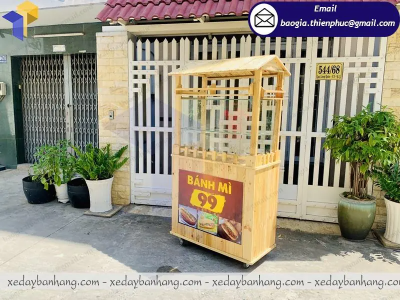 sản xuất xe bán bánh mì kịp thịt nướng