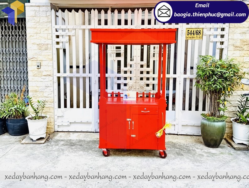 sản xuất xe bán xiên que bằng gỗ giá rẻ