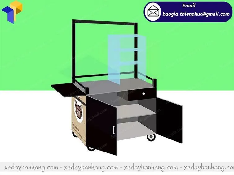 sản xuất xe đẩy bán bánh mì chả cá