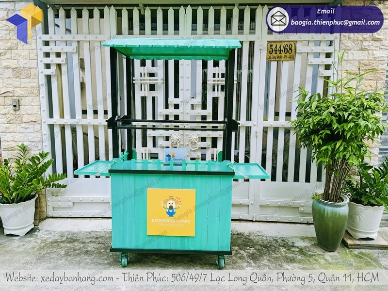 sản xuất xe gỗ thông bán cà phê