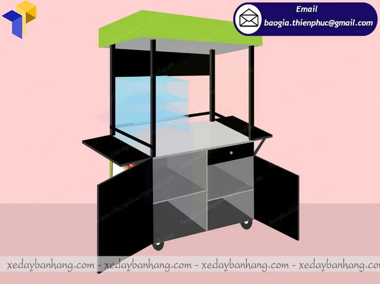sản xuất xe sắt bán bánh mì mini